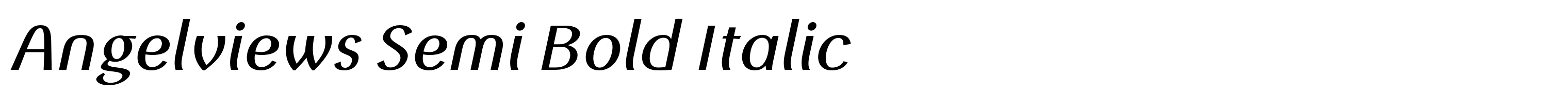 Angelviews Semi Bold Italic